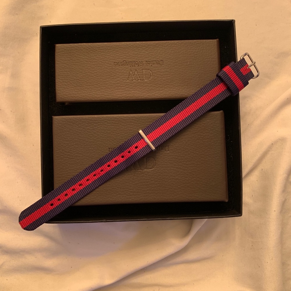 Daniel Wellington Navy and Crimson Strap